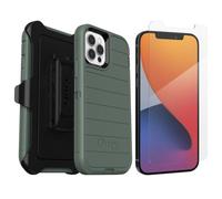 OtterBox Defender Series Coque pour iPhone 12 et iPhone 12 Pro (uniquement) - Forest Ranger (vert) - Clip étui inclus - avec protecteur d'écran Zagg - Protection de défense microbienne - Emballage non