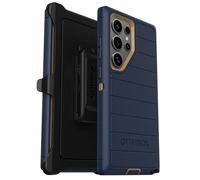 OtterBox Defender Series Coque pour Samsung Galaxy S24 Ultra (uniquement), sans écran, robuste et durable, avec protection des ports, clip inclus, protection antimicrobienne, bleu (Blue Suede Shoes)