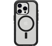 OtterBox Defender Series XT Coque Transparente pour iPhone 15 Pro (Uniquement) - Côté Sombre (Noir/Transparent), sans écran, Robuste, se clipse sur MagSafe, Attache Cordon