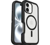 Otterbox Coque Defender Series XT Clear MagSafe pour iPhone 16, Antichoc, Anti-Chute, Robuste, supporte 7X Plus de Chutes Que la Norme Militaire, Transparent/Noir, Livré sans Emballage