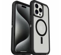 Otterbox Defender XT Coque pour iPhone 15 Pro Max avec MagSafe, Antichoc, Anti-Chute, Robuste, supporte 5 x Plus de Chutes Que la Norme Militaire, Transparent/Noir