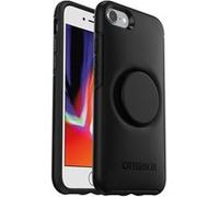 Otterbox pour Apple iPhone 7/8 / SE 2e gen (2020) / SE 3e gen (2022), Coque Antichoc Fine avec PopSockets intégrés PopGrip, Otter + Pop Symmetry Series - Noir