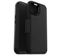 Otterbox Strada Coque pour iPhone 15 pour MagSafe, Antichoc, Anti-Chute, Cuir de qualité, 2 Porte-Cartes, supporte 3 x Plus de Chutes Que la Norme Militaire, Noir