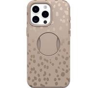 OtterBox OtterGrip Symmetry Series Coque pour iPhone 15 Pro Max (Uniquement) - on The Spot (Marron), poignée intégrée, Coque élégante, se clipse sur MagSafe, Bords surélevés pour protéger l'appareil