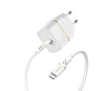 OtterBox Pack USB-C PD EU Chargeur mural 20W + cable USB-C vers Lightning renforcé, certifié MFi, Bundle Fast Charger pour iPhone