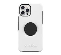 OtterBox + PopGrip Symmetry Series Coque pour iPhone 12 et iPhone 12 Pro (pas 12 Mini/12 Pro Max) Emballage non commercial - Vortex polaire avec pop noir