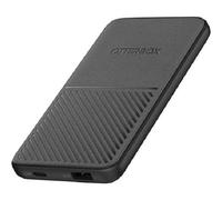 OtterBox Power Bank, 5,000 mAh batterie avec USB-A 12W et USB-C 12W Output, indicateur LED, fin, durable avec protection contre les chutes, Noir