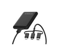 OtterBox Power Bank, 5,000 mAh Chargeur Portable avec USB-A 10W et Micro-USB 10W Output, indicateur LED Design Fin et Durable avec Protection Contre Les Chutes, câble de Charge 3 en 1 Inclus, Noir