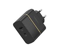 OtterBox EU Chargeur Mural 2 Ports, 30W, USB-C PD 18W + USB-A 12W, Fast Charger pour Smartphone et Tablette, Testé Contre Les Chutes, Robuste, Ultra Durable, Noir, Livré sans Emballage