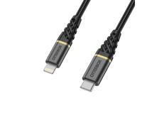 OtterBox Premium Cable USB C-Lightning 2M USB-PD, noir, 2 m, Lightning, USB C, Mâle, Mâle, Noir 78-52655