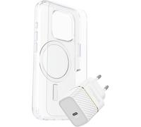 Otterbox Protection + Power KIT EU Set étui + verre de protection + chargeur Apple iPhone 16 Pro transparent, blanc compatible avec MagSafe 78-81432