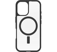 Otterbox React Coque arrière Apple iPhone 16 noir, transparent chargement par induction, compatible avec MagSafe 77-96244