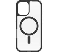 Otterbox React Coque arrière Apple iPhone 16 noir, transparent chargement par induction, compatible avec MagSafe 77-96243