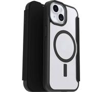 Otterbox React Étui portefeuille Apple iPhone 16e, iPhone 15, iPhone 14, iPhone 13 transparent, noir chargement par induction