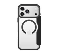 OtterBox React Folio MagSafe Series pour Apple iPhone 17 Pro Max, noir Crystal, transparente/noir, Folio, Apple, iPhone 17 Pro Max, 17,5 cm (6.9'), No