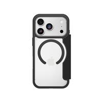 OtterBox React Folio MagSafe Series pour Apple iPhone 17 Pro, noir Crystal, transparente/noir, Folio, Apple, iPhone 17 Pro, 16 cm (6.3'), Noir, Transp