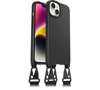 Otterbox React Lanyard Coque avec MagSafe pour iPhone 16e, iPhone 14, Coque de Protection avec Collier réglable et Amovible, testé Selon Les Normes Militaires, Noir, Livré sans Emballage
