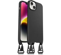 Otterbox React Lanyard MagSafe Coque pour iPhone 14 Plus, Noir | Coque de protection fine avec collier, sangle réglable et amovible, testé selon les normes militaires, Livré Sans Emballage