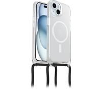 Otterbox React Necklace Coque avec MagSafe pour iPhone 15, Coque de Protection Ultra Fine avec Collier réglable et Amovible, testé Selon Les Normes Militaires, Transparent, Livré sans Emballage
