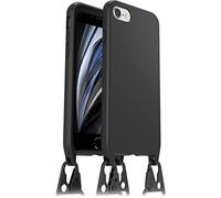 Otterbox React Necklace Coque pour iPhone SE (3e/2e gen)/8/7, Noir | Coque de protection ultra fine avec collier réglable et amovible, testé selon les normes militaires, Livré Sans Emballage