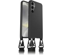OtterBox React Necklace Coque pour Samsung Galaxy S24+, Noir | Coque de protection ultra fine avec collier réglable et amovible, testé selon les normes militaires, Livré Sans Emballage