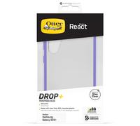 OtterBox React Série Coque pour Galaxy S23+ , Antichoc, anti-chute, ultra-mince, protection fine, testé selon les normes militaires, Antimicrobien, Purplexing Samsung Galaxy S23+