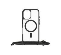 OtterBox React Series - Coque de protection pour téléphone portable - collier - compatibilité avec MagSafe - cristal noir (incolore/noir) - pour