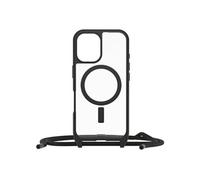 OtterBox React Series - Coque de protection pour téléphone portable - collier - compatibilité avec MagSafe - cristal noir (incolore/noir) - pour