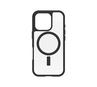 OtterBox React Series - Coque de protection pour téléphone portable - compatibilité avec MagSafe - plastique - cristal noir (incolore/noir) - pour