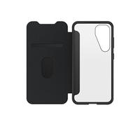 Otterbox Coque React Series Folio pour Samsung Galaxy S25, Antichoc, Anti-Chute, avec Emplacement pour Carte, testé Selon Les Normes Militaires, Transparent/Noir