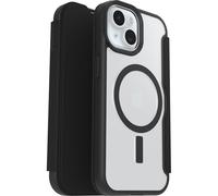 OtterBox React Series Folio Coque pour iPhone 16e, 15, 14, 13, Antichoc, Anti-Chute, avec Emplacement pour Carte, testé Selon Les Normes Militaires Transparent, Noir