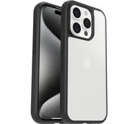 OtterBox Coque Sleek Série iPhone 15 Pro – Antichoc, Ultra-mince, Transparent/Noir