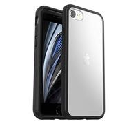 Otterbox Sleek Série Coque pour iPhone 7/8/SE 2e gen/SE 3e gen, Antichoc, Anti-Chute, Ultra-Mince, Protection Fine, testé Selon Les Normes Militaires, Transparent/Noir, Livré sans Emballage