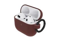Otterbox Coque Soft Touch pour AirPods 3e Gen 2021, Coque de Protection Antichoc, Anti-Chute, Ultra-Mince, Anti-Rayures et Anti-éraflures pour Apple AirPods, Mousqueton Inclus, Brun