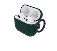Otterbox Coque Soft Touch pour AirPods 3e Gen 2021, Coque de Protection Antichoc, Anti-Chute, Ultra-Mince, Anti-Rayures et Anti-éraflures pour AirPods, Mousqueton Inclus, Vert foncé