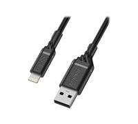 Otterbox Câble Renforcé USB-A vers Lightning, Certifié Mfi, Câble de Charge pour iPhone et iPad, Ultra-Robuste, résiste aux torsions et pliages, 1M, Noir