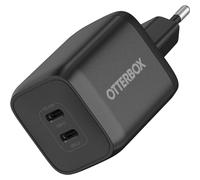 Otterbox Standard EU 65W USB-C PD GaN Chargeur Mural 2 Ports, Noir | 45W USB-C PD + 20W USB-C PD, Fast charger pour Smartphone et Tablette, Testé contre les chutes, robuste, Ultra-Durable