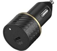 OtterBox Standard Fast Charge Car Charging Kit - Adaptateur d'alimentation pour voiture - 18 Watt - 3 A - PD 3.0, USB BC 1.2 (USB-C) - sur le câble : USB-C - noir scintillant Noir scintillant G