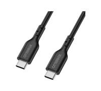 Otterbox Standard USB-C vers USB-C PD Fast Charging Câble, Résiste aux torsions et pliages, Fast Charging Cable pour iPhone et iPad, 2M, Noir, Livré sans Emballage
