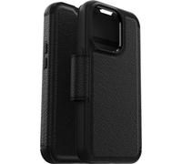 Otterbox Strada Coque pour iPhone 14 Pro, Antichoc, Anti-Chute, Cuir de qualité, 2 Porte-Cartes, supporte 3 x Plus de Chutes Que la Norme Militaire, Noir