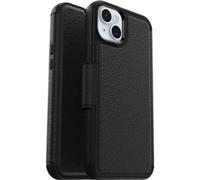 Otterbox Strada Coque pour iPhone 15 Plus pour MagSafe, Antichoc, Anti-Chute, Cuir de qualité, 2 Porte-Cartes, supporte 3 x Plus de Chutes Que la Norme Militaire, Noir