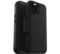 OtterBox Strada Series - Étui à rabat pour téléphone portable - compatibilité avec MagSafe - cuir, polycarbonate, loquet métallique - ombre - pour Apple iPhone 14 Noir G