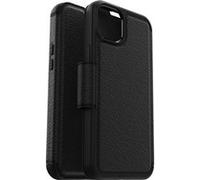 OtterBox Strada Series - Étui à rabat pour téléphone portable - compatibilité avec MagSafe - cuir, polycarbonate, loquet métallique - ombre - pour Apple iPhone 14 Plus Noir G