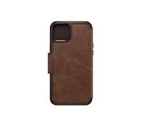 OtterBox Strada Series Folio - Etui à rabat pour téléphone portable - compatibilité avec MagSafe - cuir - espresso (brun) - pour Apple iPhone 15 Plus