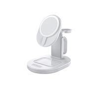 OtterBox - Support de chargement sans fil - 3 en 1 - 7.5 Watt - PD 2.0, PD 3.0 - rêveur lucide (blanc) - pour Apple AirPods with MagSafe Charging Case; AirPods Pro; iPhone 12, 13, 14 Rêveur lucide (blanc)