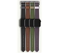 OtterBox Symmetry - Bracelet pour montre intelligente - 41/40/38 mm, cuir de cactus - noir cendré - pour Apple Watch Hermès Series 9, SE 3, Series 10, Series 11, Series 8, Series 9 G