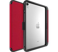 OtterBox Coque Symmetry Folio pour iPad 10th gen, Antichoc, anti-chute, étui folio de protection fin, testé selon les normes militaires, Rouge, livré
