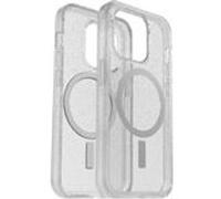 OtterBox Symmetry Series+ - Coque de protection pour téléphone portable - antimicrobien - compatibilité avec MagSafe - polycarbonate, caoutchouc synthétique - stardust (paillettes transparentes) - pou
