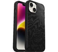 OtterBox Symmetry Series + Coque pour iPhone 14 - Emballage non commercial - Noir Rebel - Apple Phonecase - Ultra mince, pare-chocs d'écran surélevé, charge sans fil MagSafe résistante compatible avec