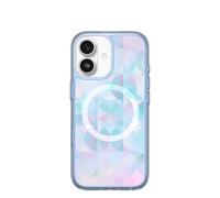 OtterBox Symmetry Series Coque transparente ultra fine et élégante pour iPhone 17, MagSafe avec contrôle de l'appareil photo, bleu (Opal Prism)